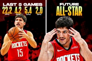 近5战场均22.2分！火媒：谢泼德展现全明星潜质 火箭新星正在崛起