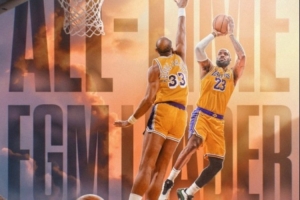 贾巴尔的历史得分纪录曾被詹姆斯打破 而今历史进球数纪录也被破