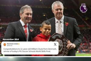 励志！奥苏拉12年前曾夺得曼联足校技巧赛冠军，今天绝杀红魔