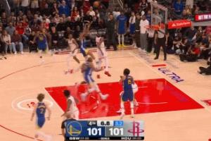 杜兰特盖帽被吹犯规 火箭挑战成功 双方争球！