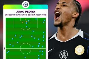 全场跑的中锋！24岁佩德罗点位遍布全场无处不在，3射1传痛击维拉