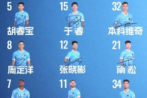 深圳新鹏城客战成都蓉城首发阵容出炉！