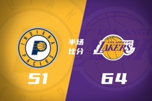 半场战报-湖人64-51领先步行者 东契奇29+6 里夫斯8中1 西卡13中4