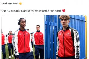 道曼+萨尔蒙，阿森纳成为历史首支派两名16岁小将首发的英超球队