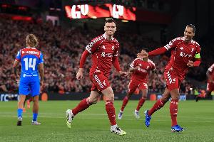 罗伯逊：我为利物浦效力期间，大多数这样的射门通常都会飞出横梁