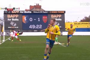 16岁萨尔蒙回传失误，阿森纳第50分钟1-1遭英甲曼斯菲尔德扳平