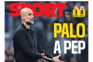 每体今日头版：曼城在伯纳乌沉沦 巴尔韦德戴帽助皇马3-0取胜