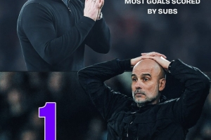 本赛季阿森纳替补打进11球领跑英超，而曼城替补仅1球最少