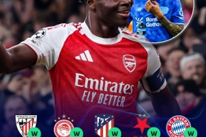 10战9胜！阿森纳成为本赛季欧冠赛场唯一一支仍未输球的球队