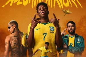 巴西队发布世界杯主场球衣，维尼修斯、里沙利松担当模特