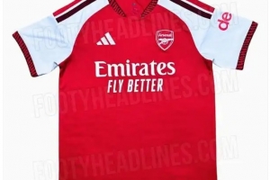 阿森纳新赛季主场球衣谍照：两种红色色调搭配+独特闪电图案