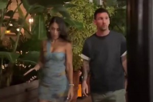 安嫂好身材！球迷拍到梅西夫妇在迈阿密共进晚餐