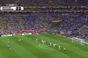 06年世界杯法国大战巴西 齐达内助攻亨利破门 桑巴四重奏状态低迷